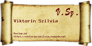 Viktorin Szilvia névjegykártya