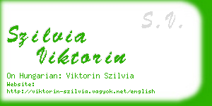 szilvia viktorin business card